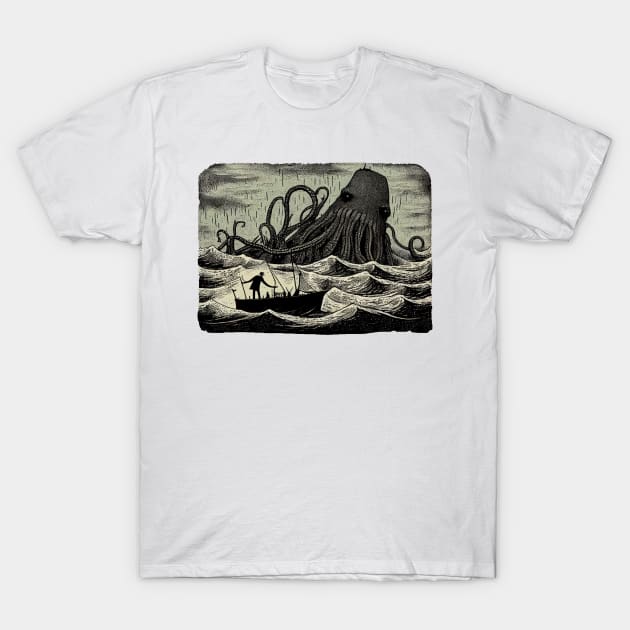 Eldritch squid threat T-Shirt by honeythief